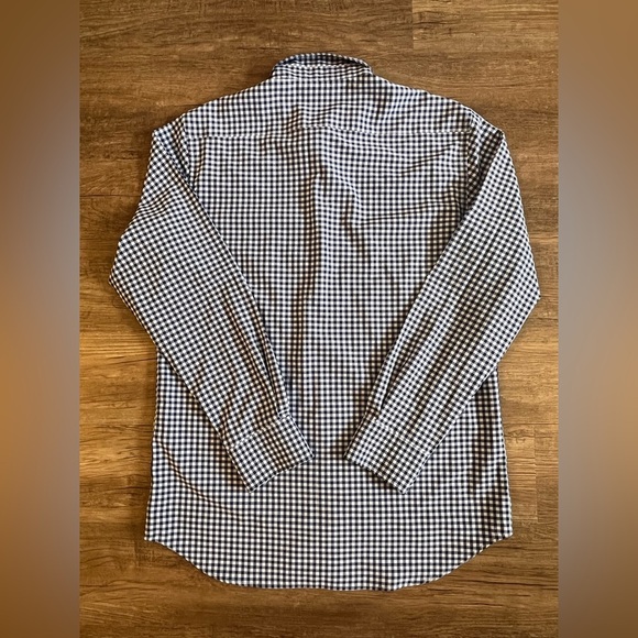 Tailorbyrd Collection‎ Mens Performance Shirt L Blues Gingham Long Sleeve D47 - Picture 2 of 9